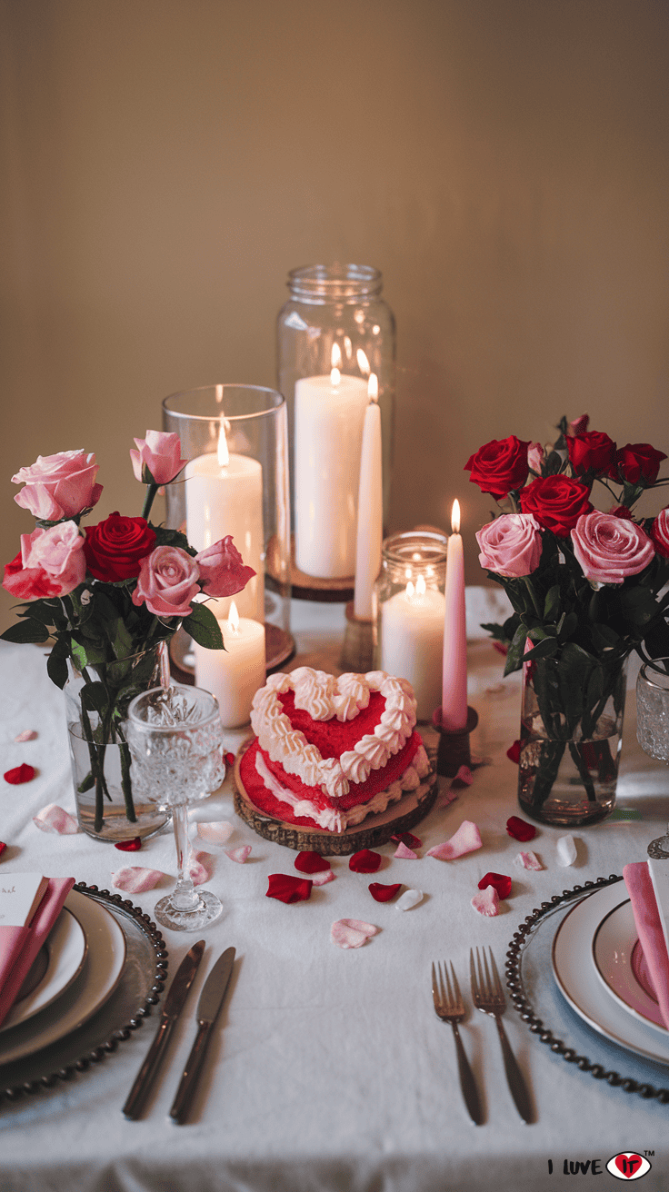 elegant centerpiece valentines day