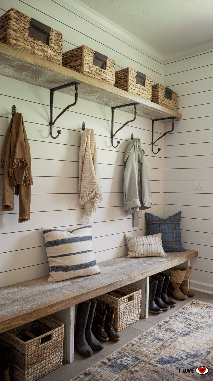 farmhouse mudroom idea