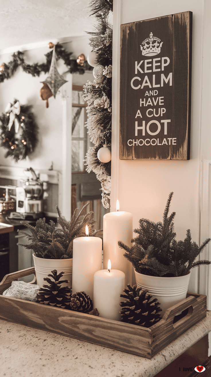 farmhouse winter decor idea