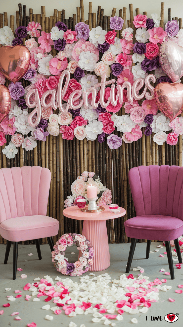 flower backdrop diy