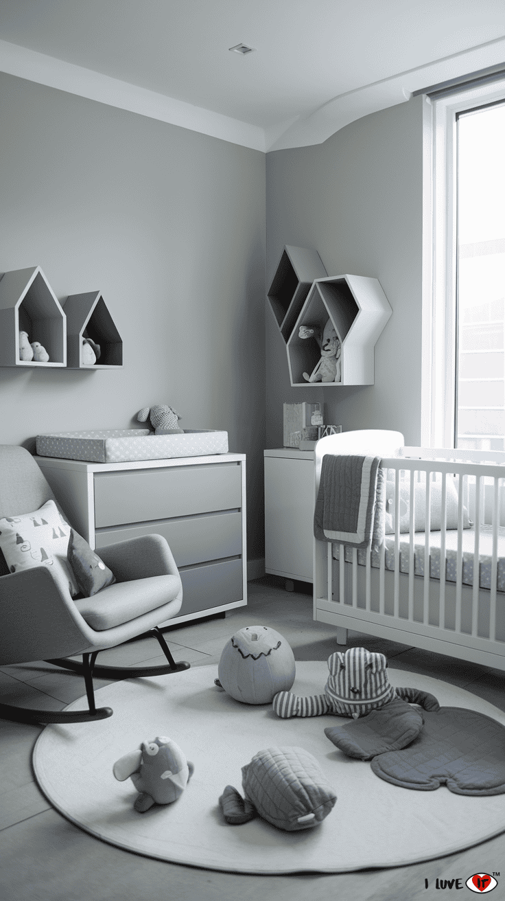 boy nursery gray