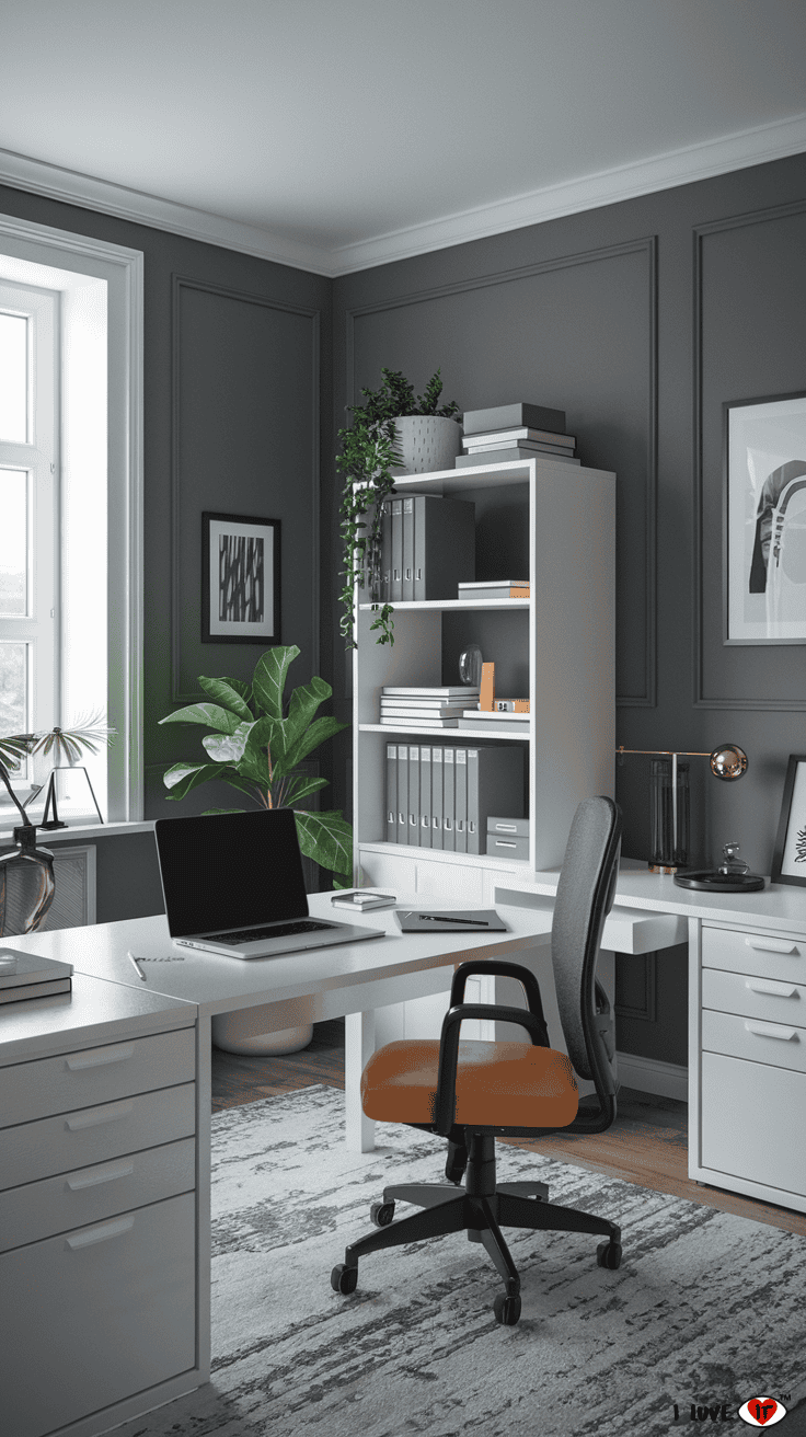 home office grey