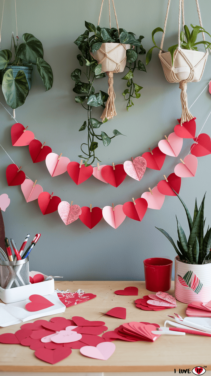 heart garland diy