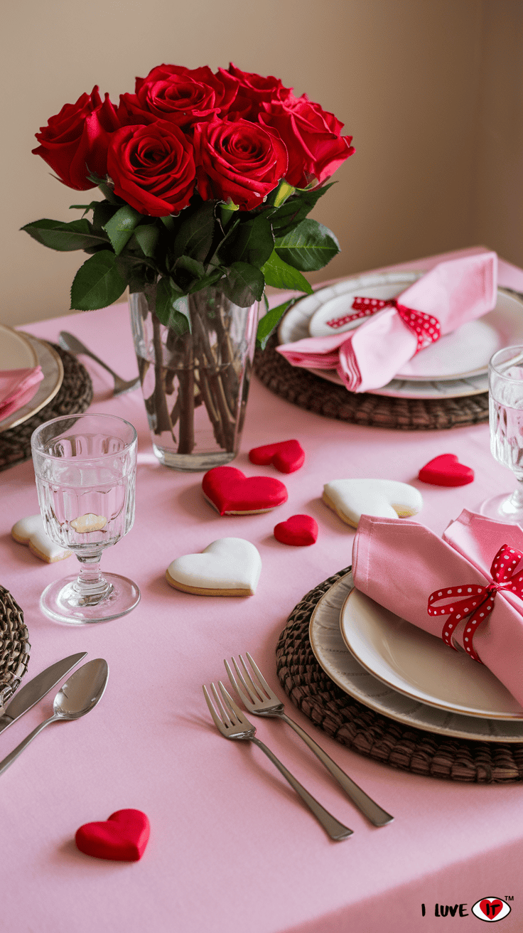 valentine table napkins