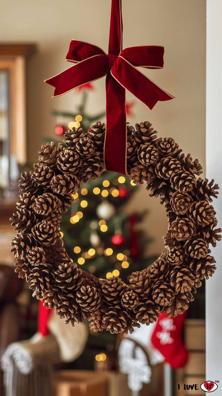 pinecone wreath