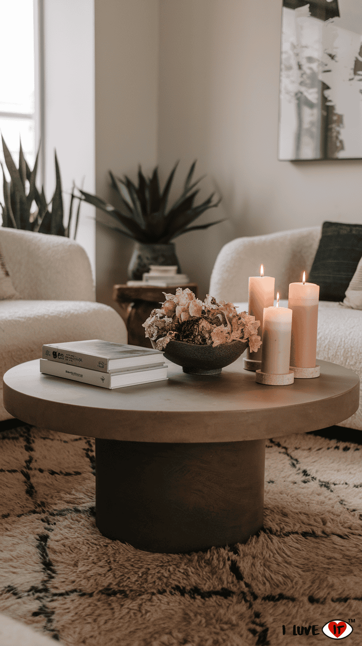 coffee table decor round