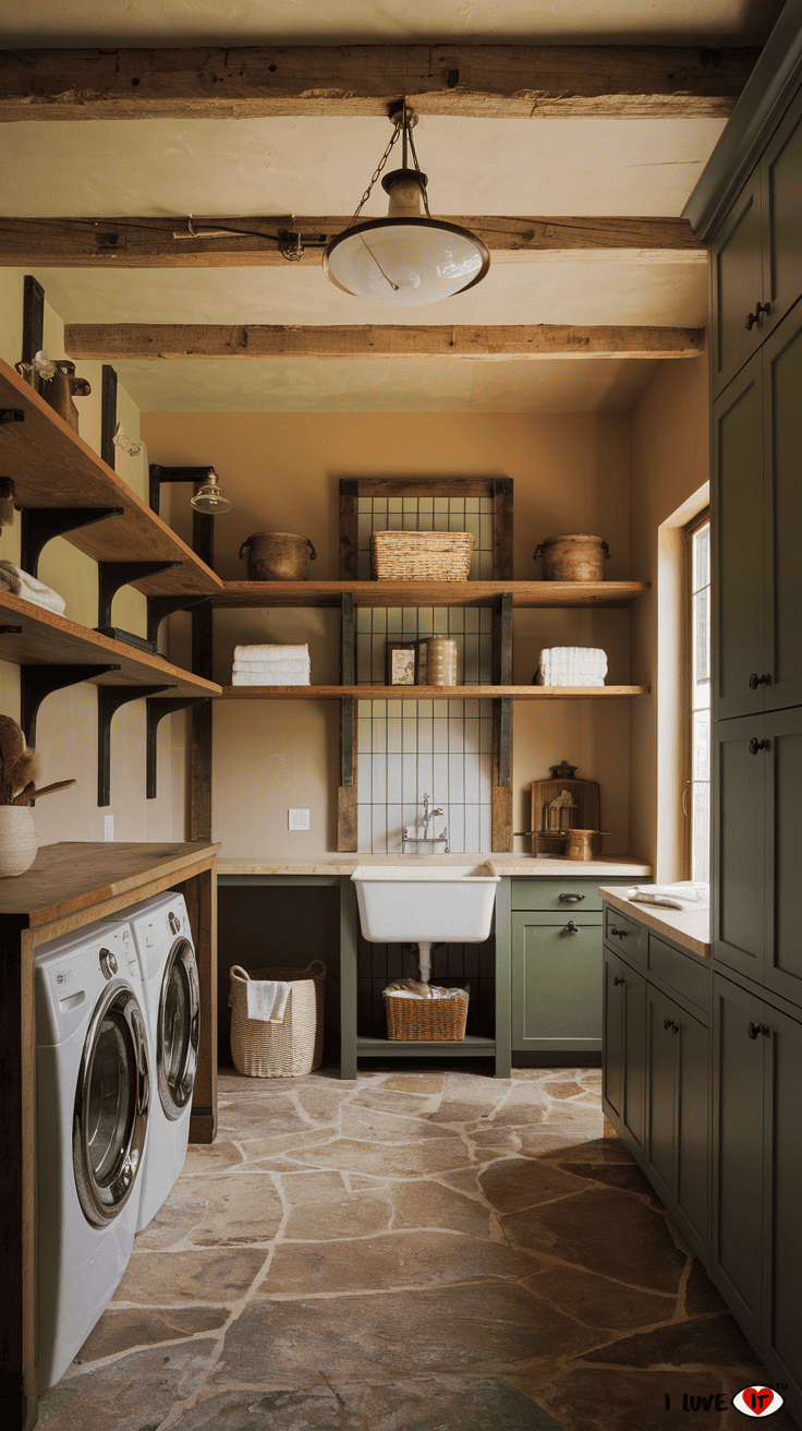 laundry room rustic