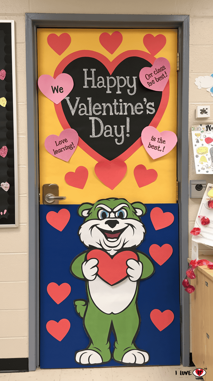 school spirit valentine door 