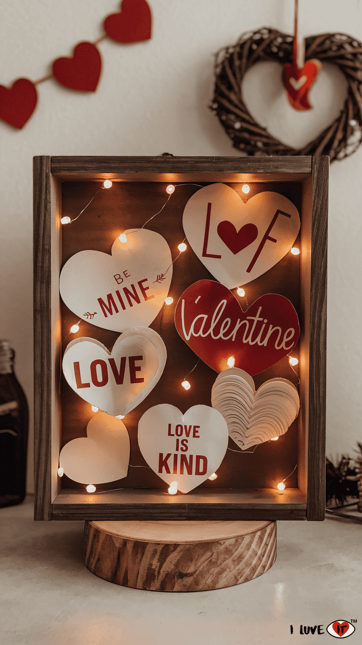 valentine shadow box