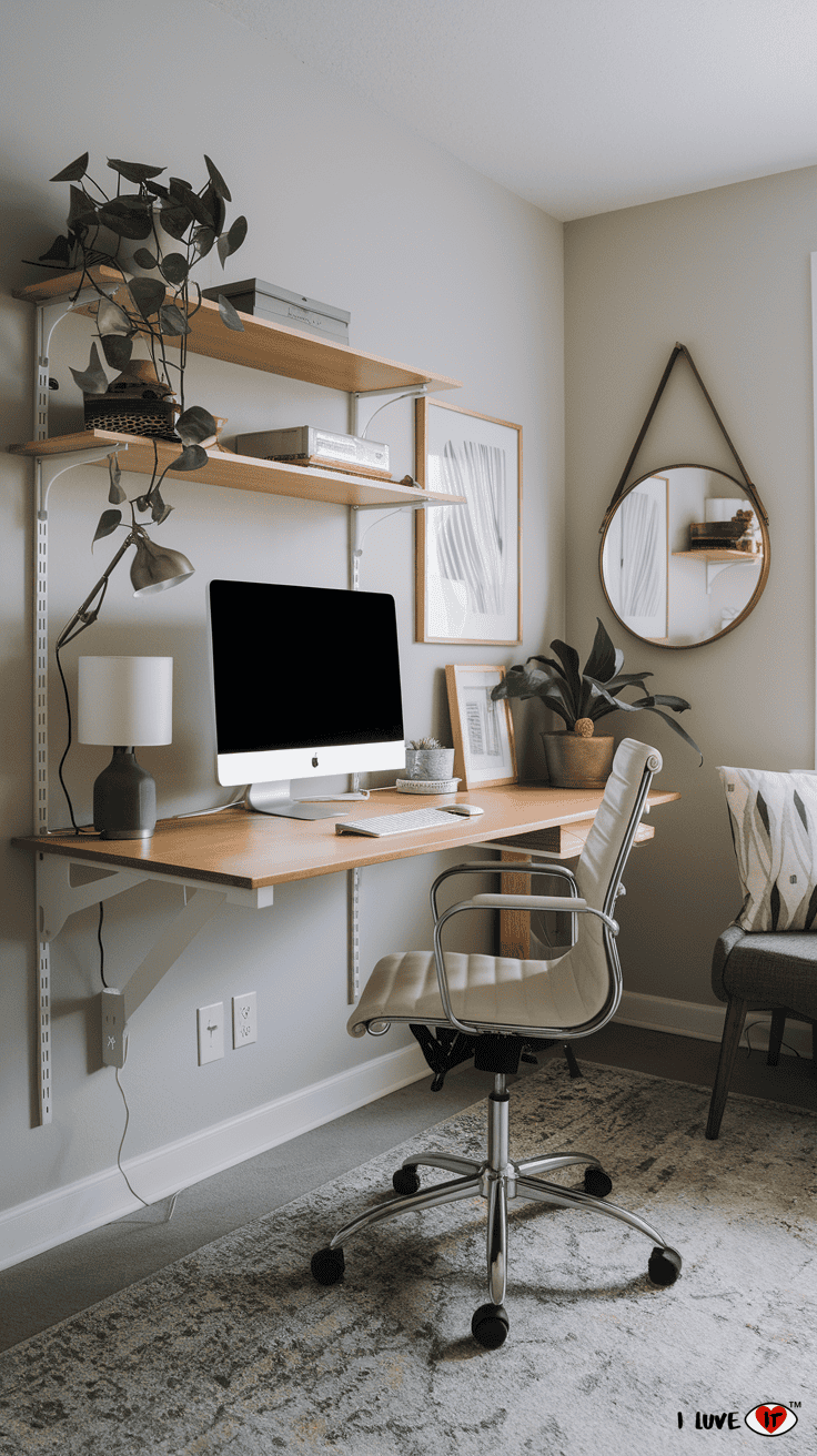 home office women small space