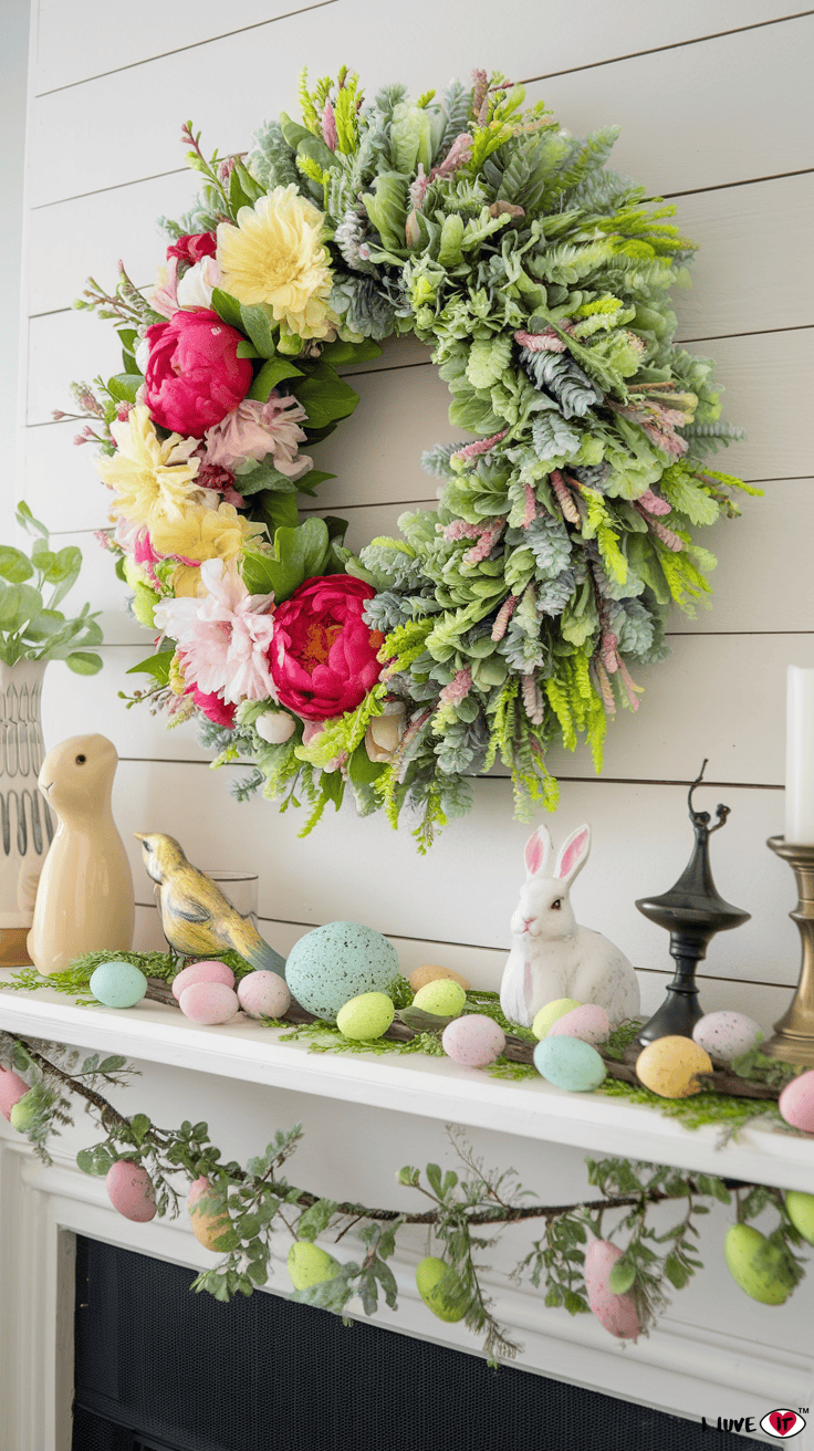 spring mantel decor ideas