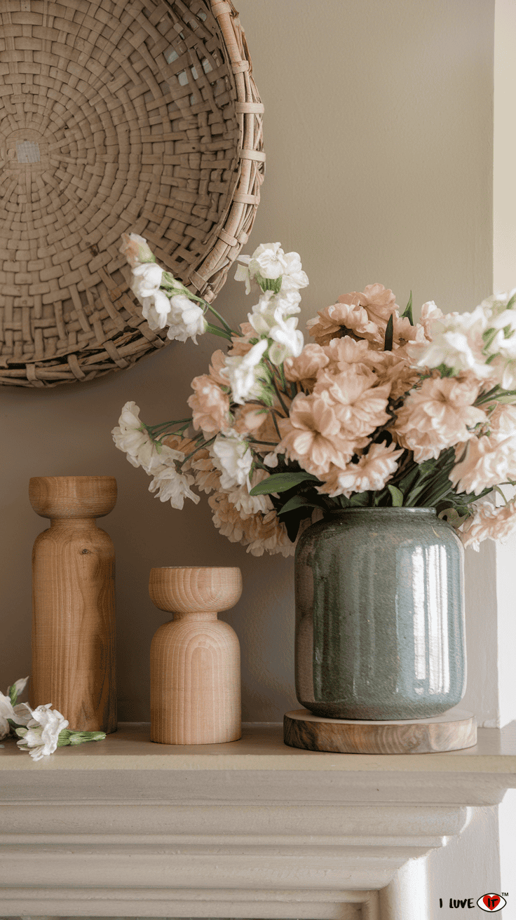 spring mantel decorations