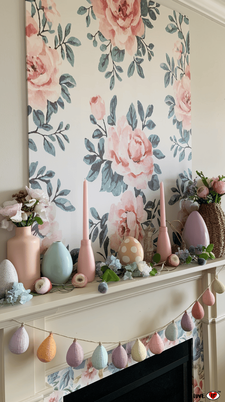 spring mantel decor ideas