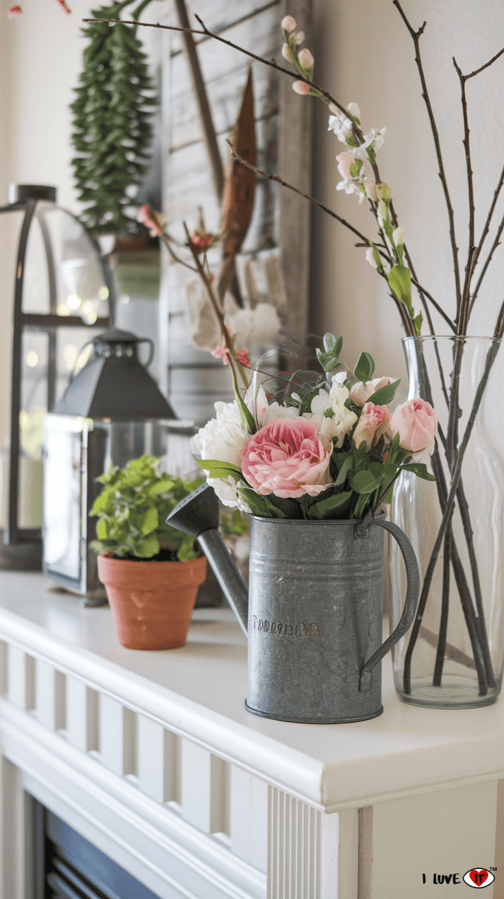 spring mantel decor ideas