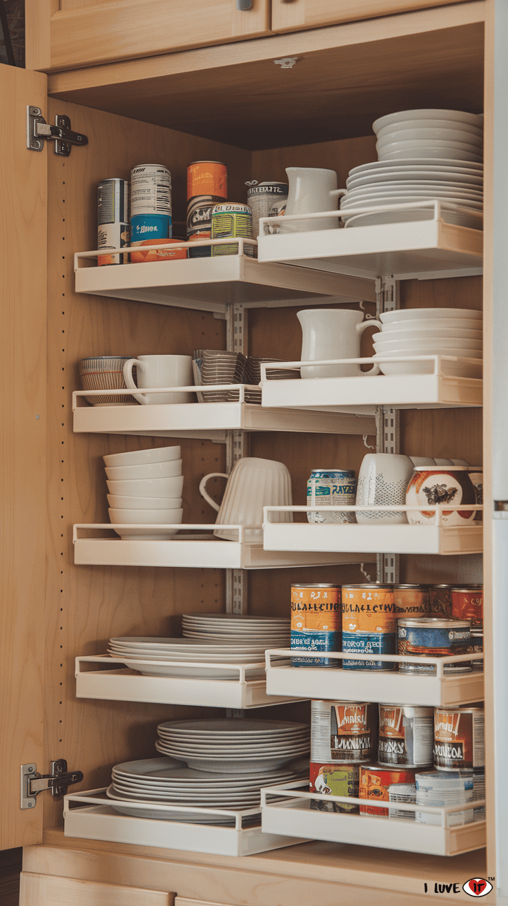 stackable shelves for cabinets