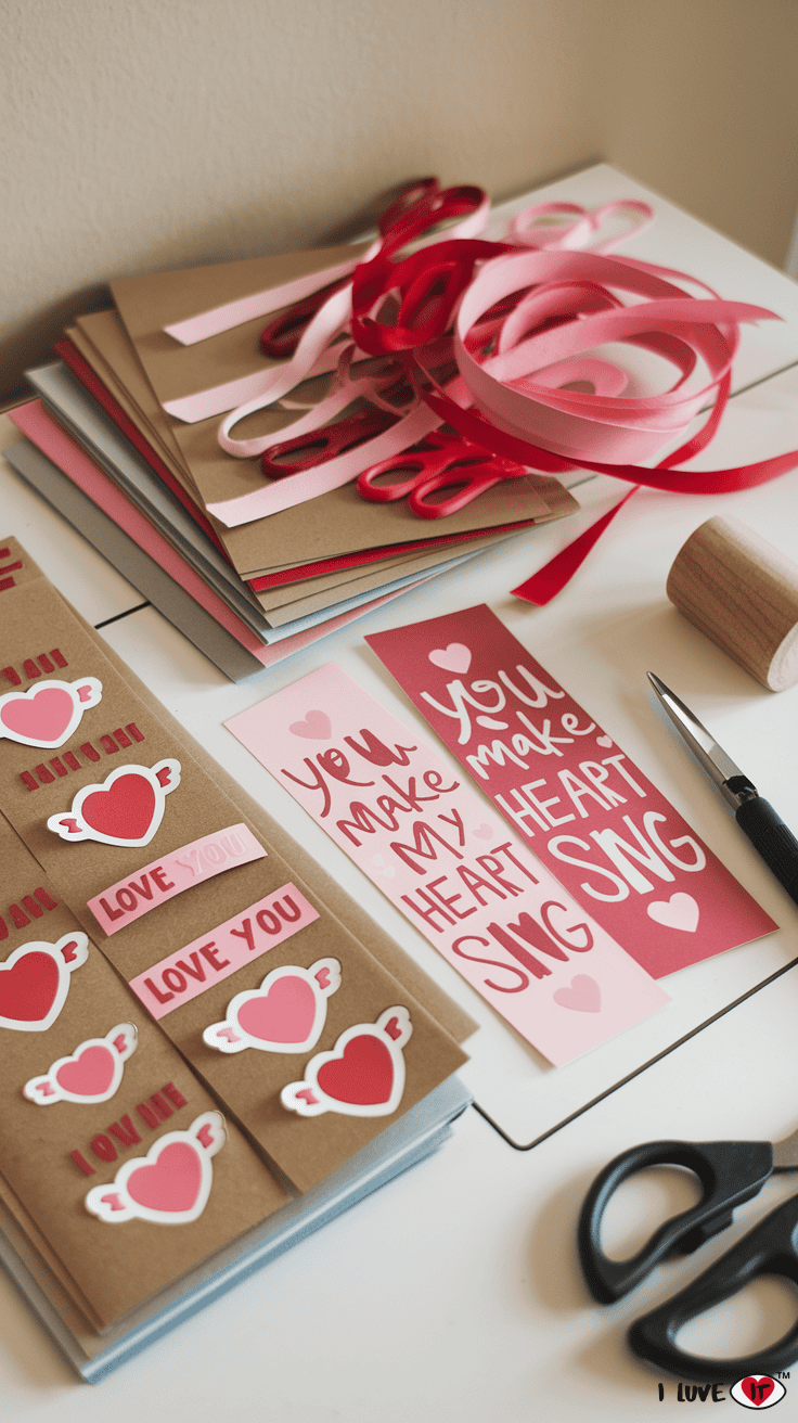 valentine bookmark diy