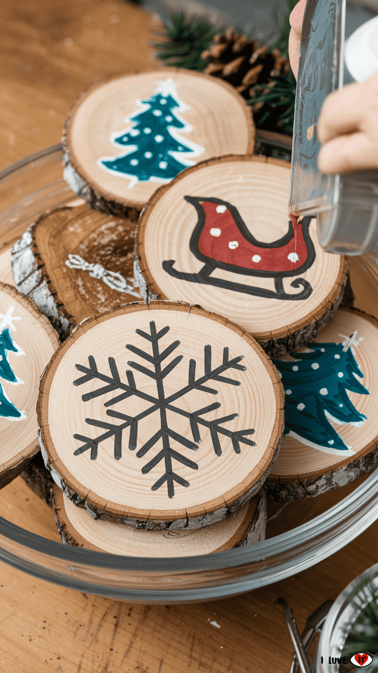 wood slice coaster craft