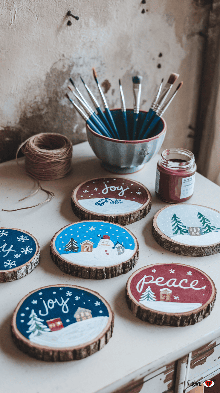 wood slice ornaments