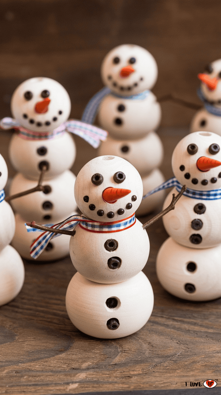 wood snowman craft