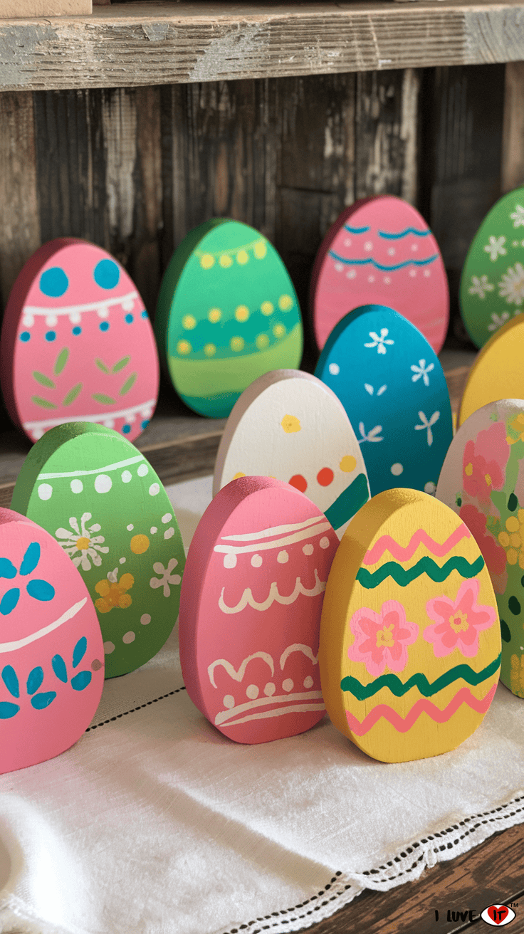 wooden easter eggs