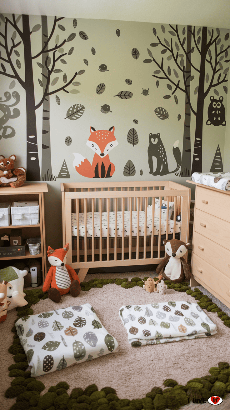 gender neutral nursery woodland