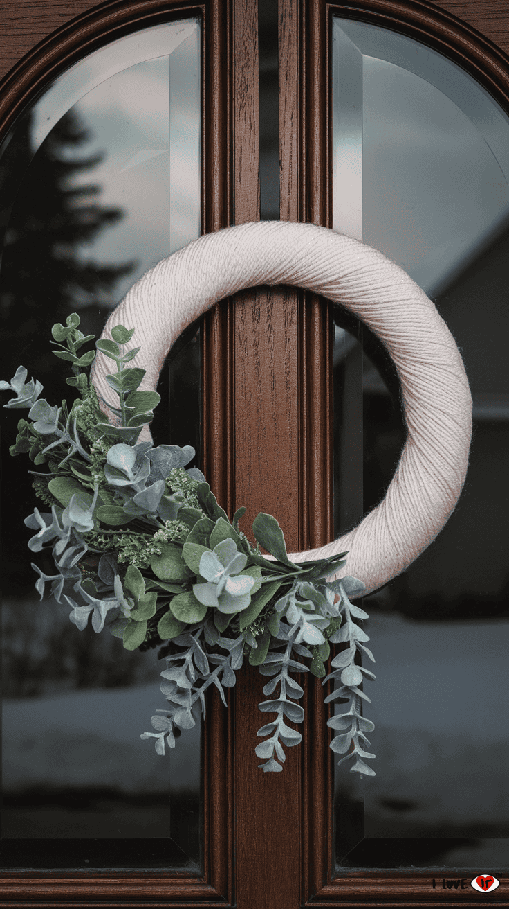 yarn wreath craft