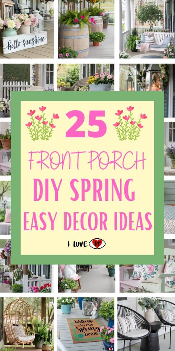 spring front porch decor