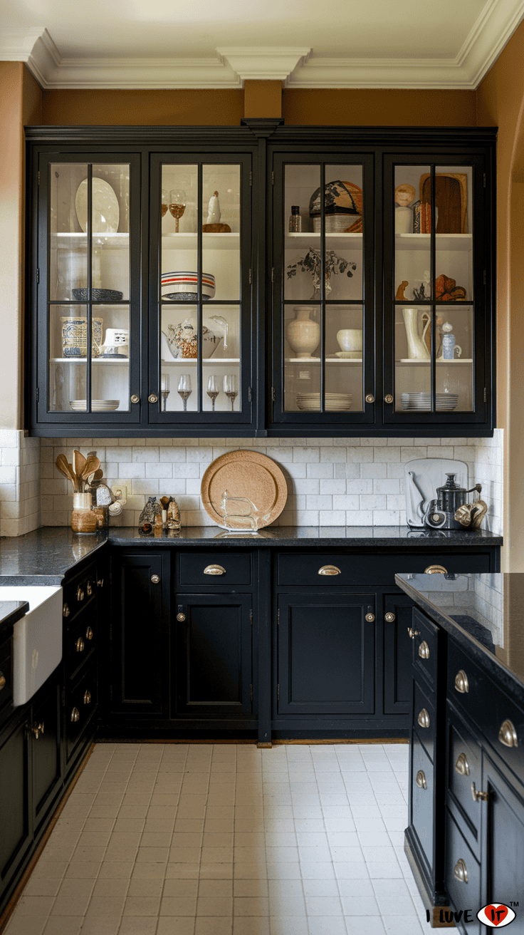 kitchen cabinets black