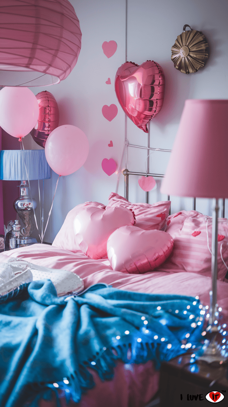 valentine bedroom blue and pink