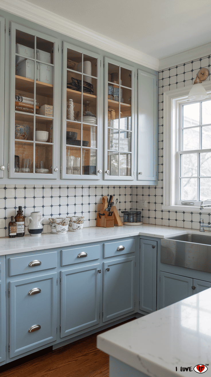 kitchen cabinets blue