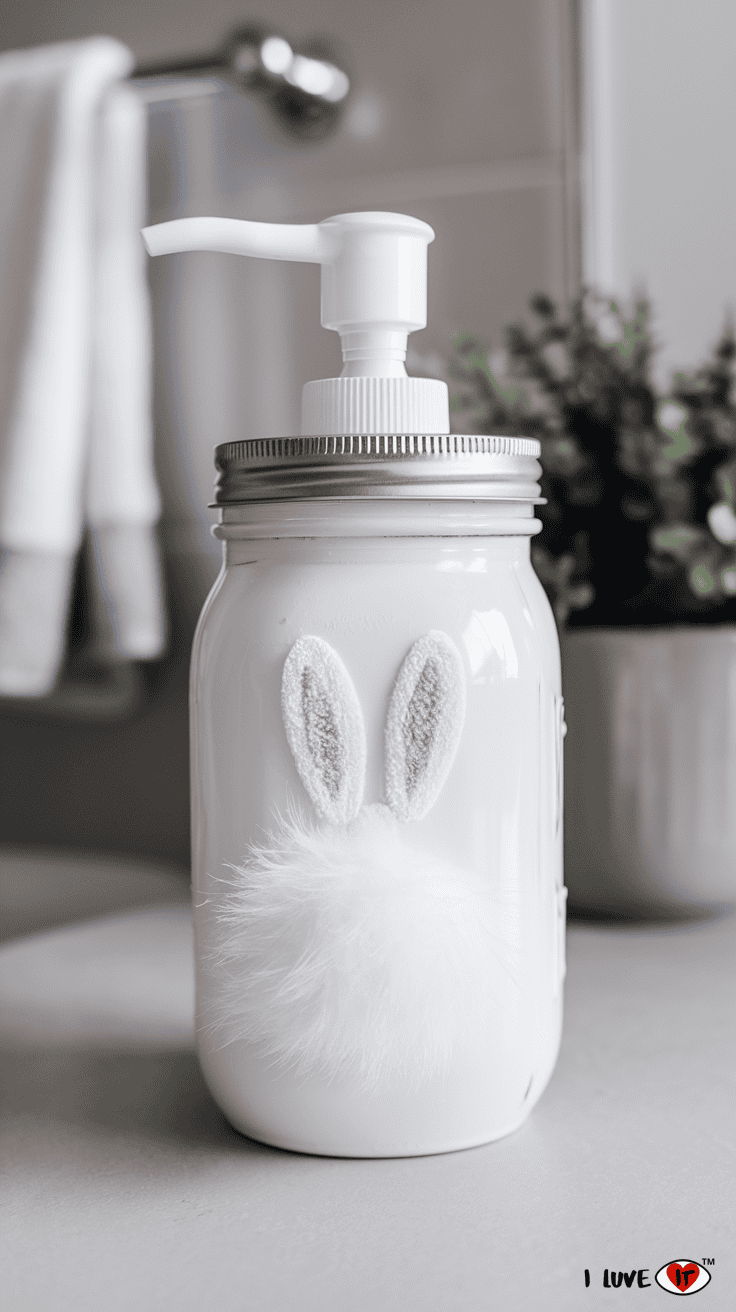 mason jar bunny tail