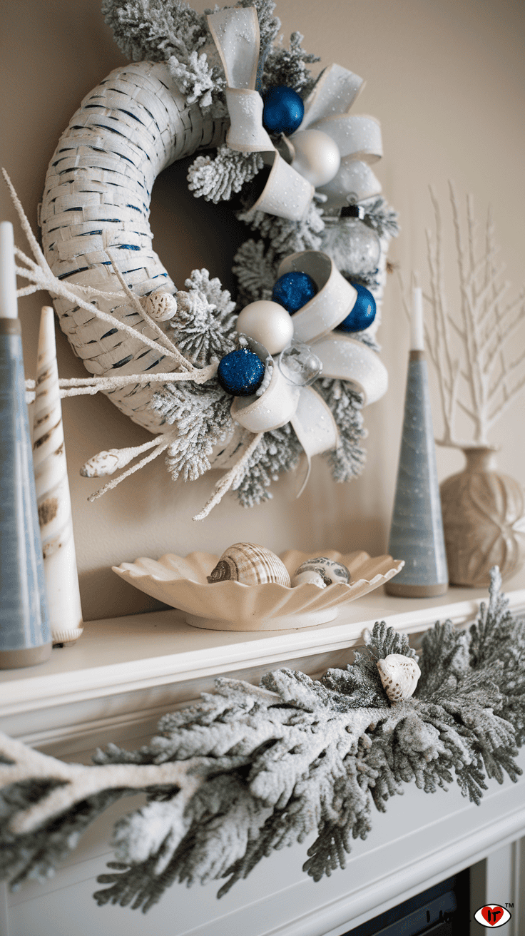 mantel decor coastal