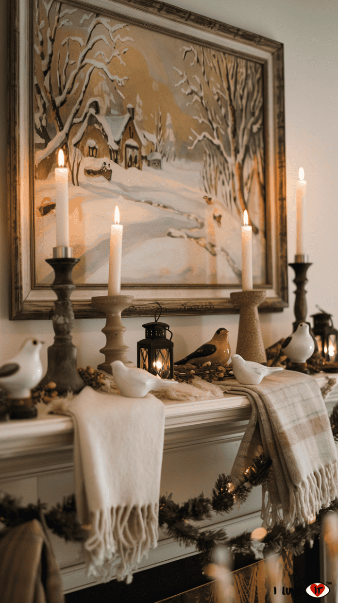 16 Winter Mantel Decorating Ideas to Transform Your Home - I Luve It