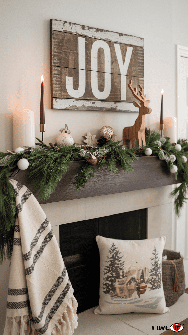 winter mantel cozy