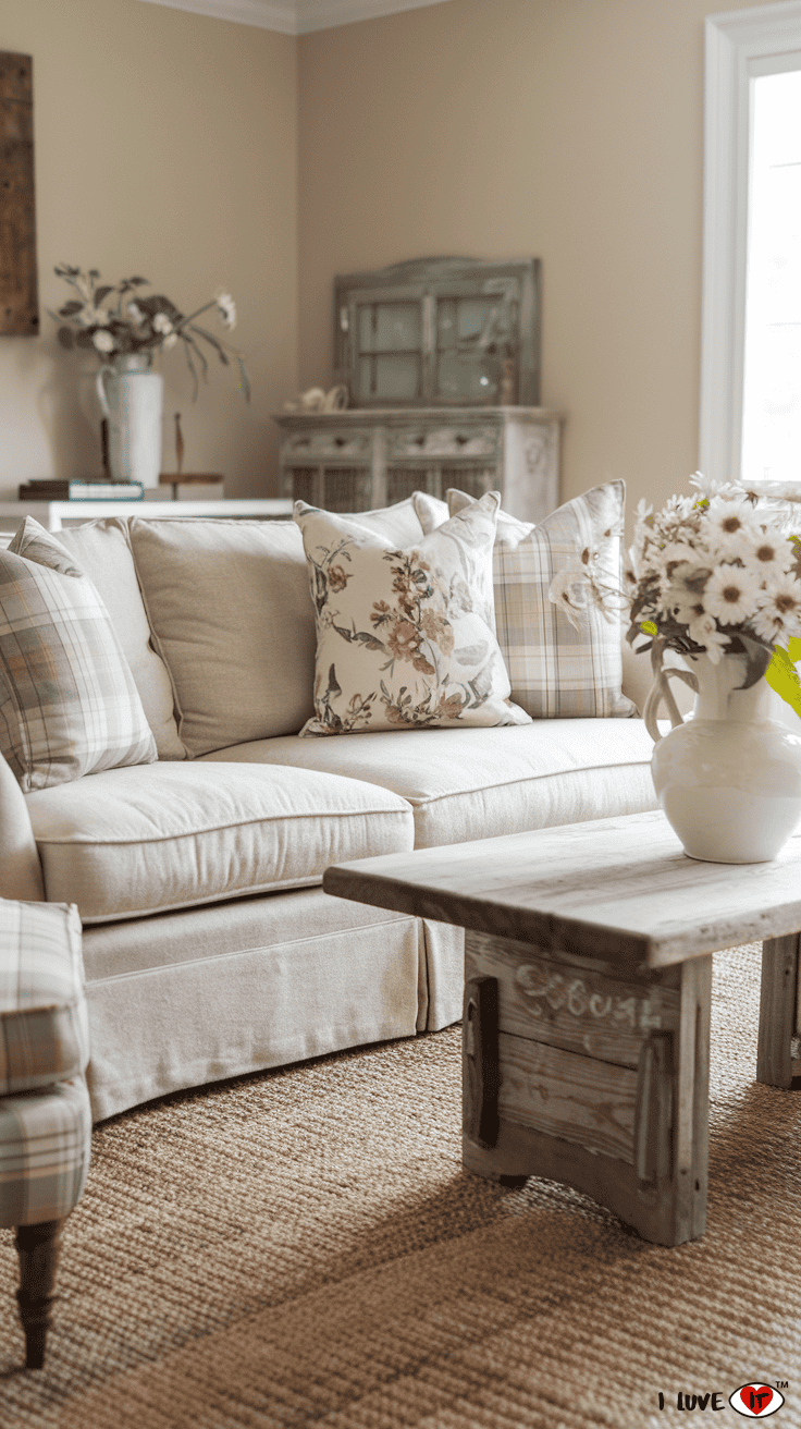 farmhouse spring living room