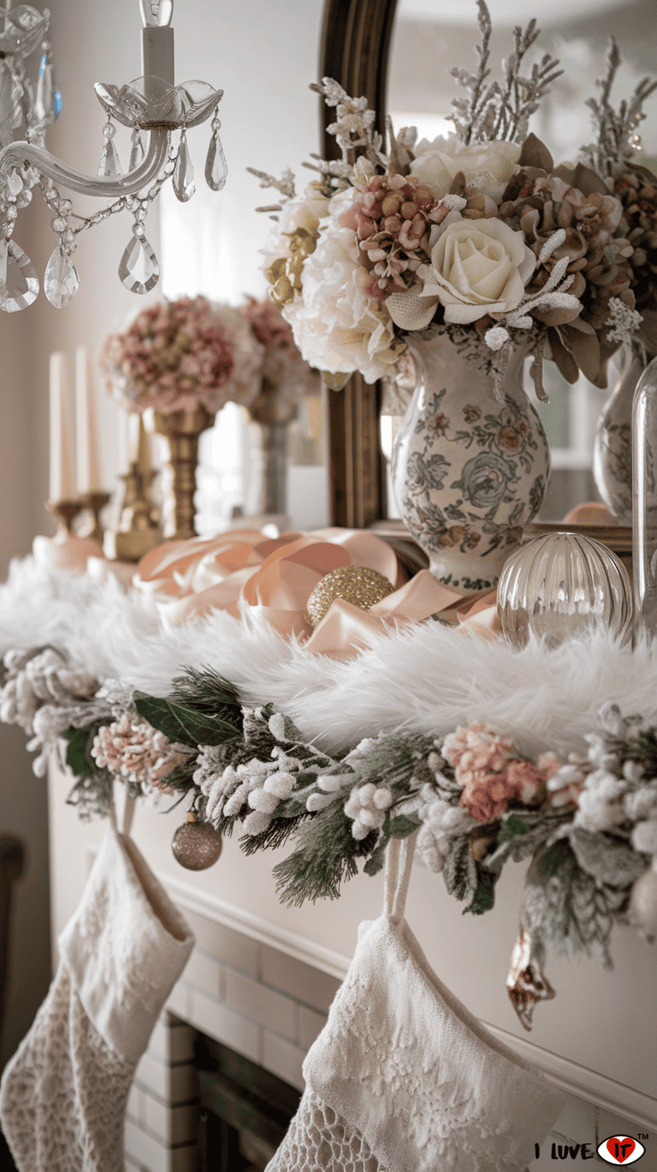 mantel decor feminine