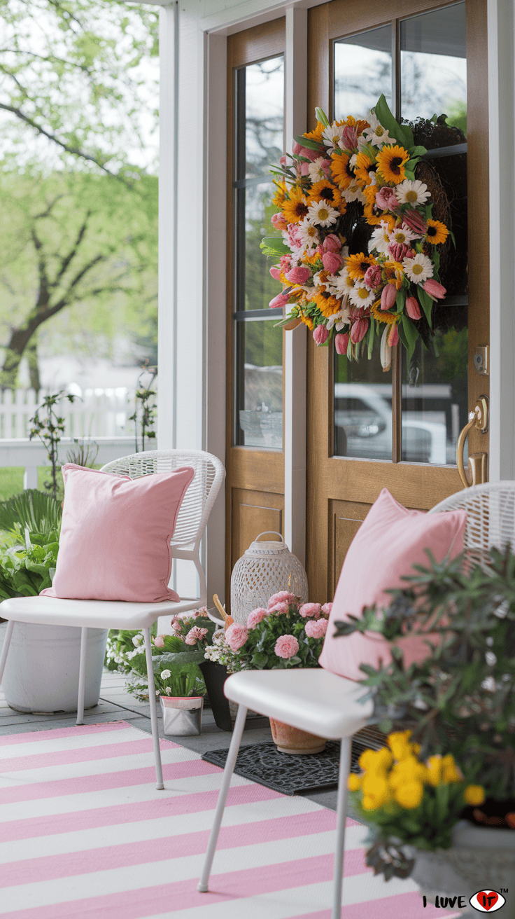 spring wreath front door