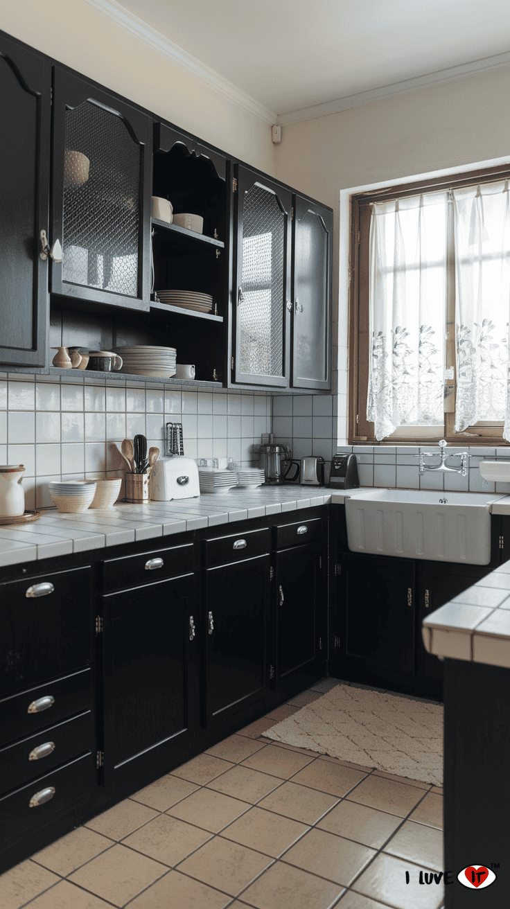 kitchen cabinets matte black