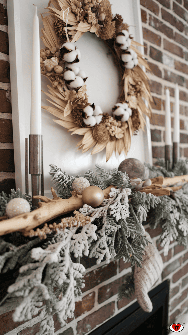 mantel decor post christmas