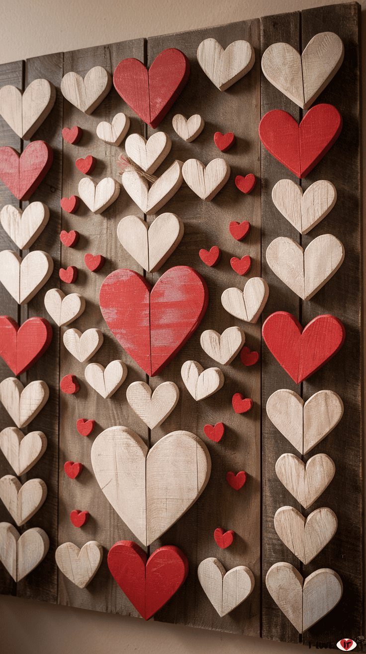 valentine rustic heart wall