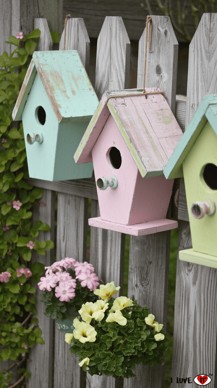 spring birdhouse decor