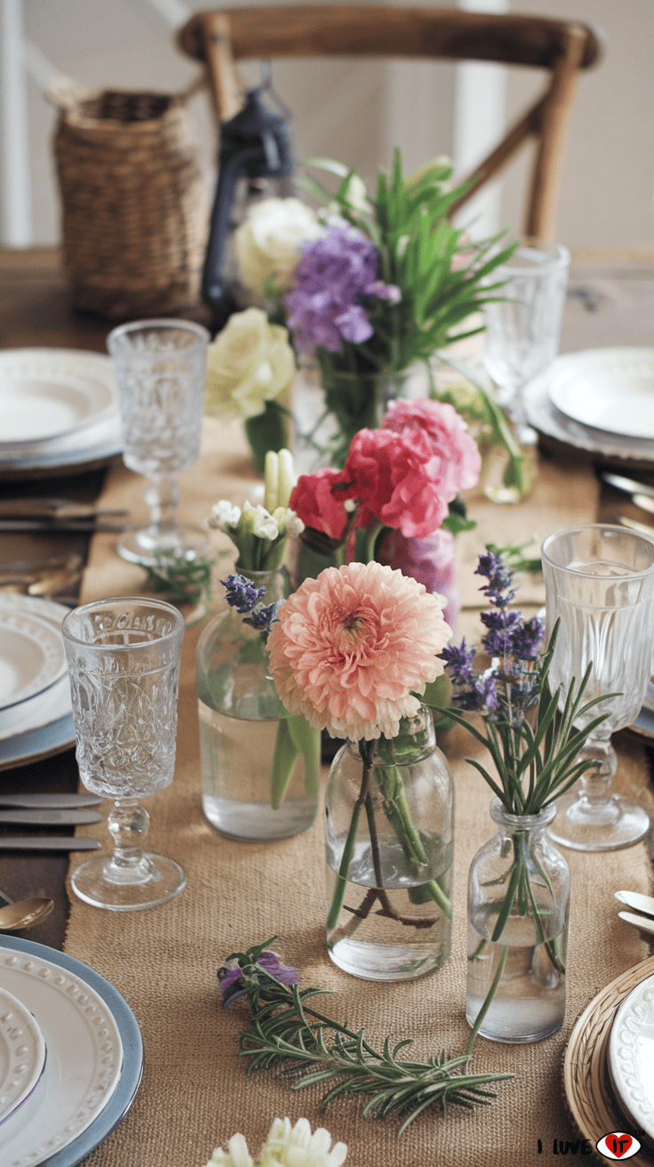 rustic spring table decor