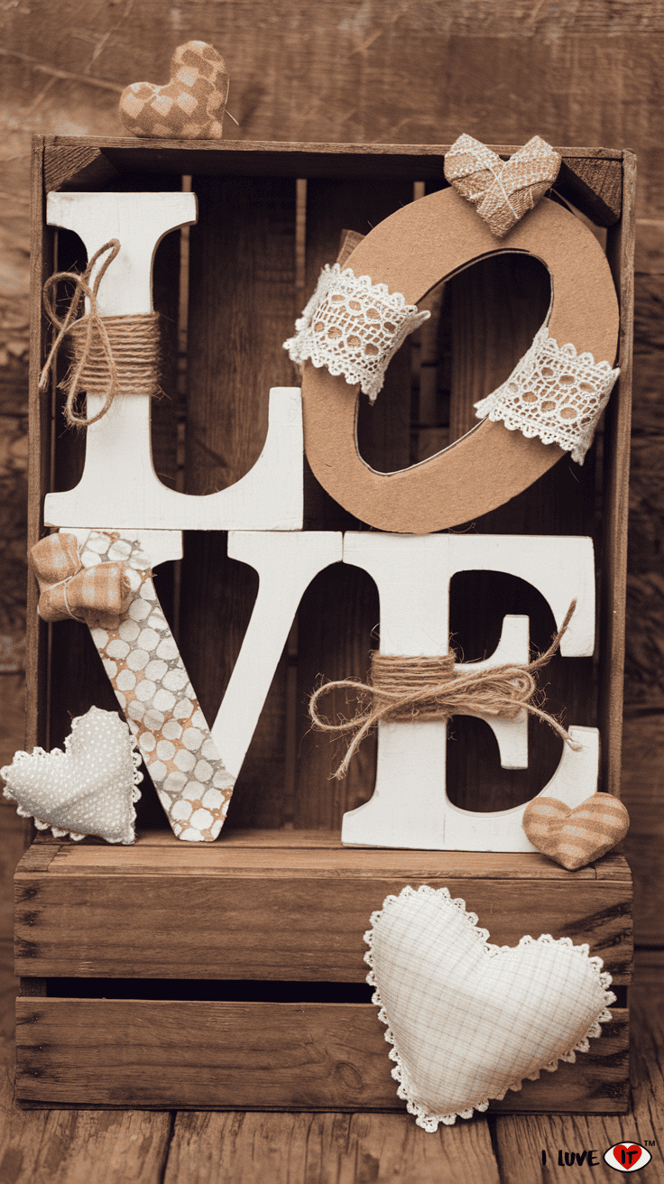 rustic shabby chic love letters