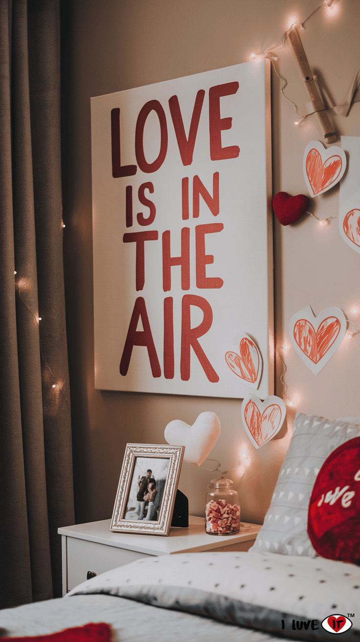 valentine bedroom sign