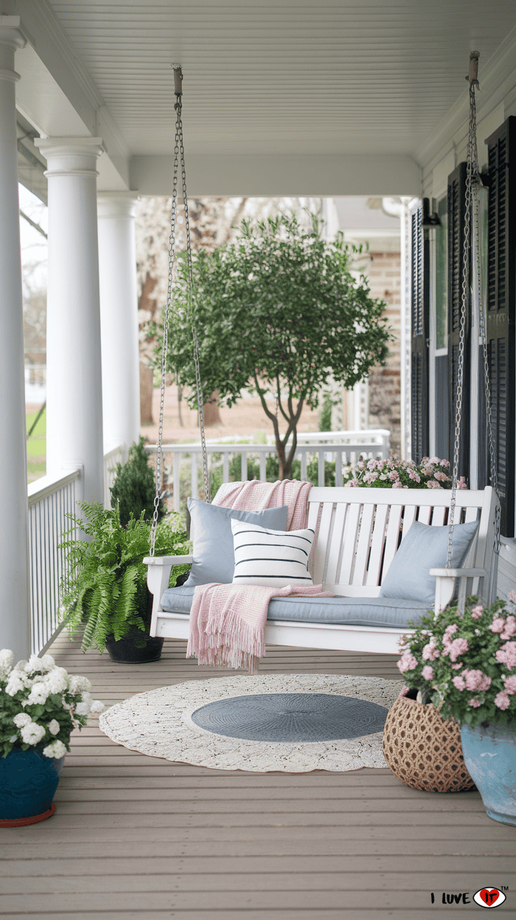 spring porch decor