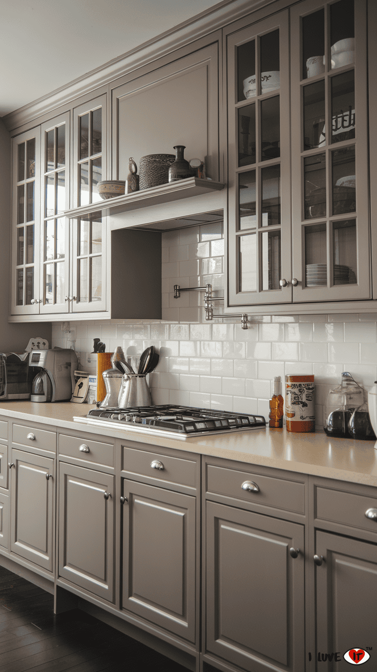 kitchen cabinets taupe