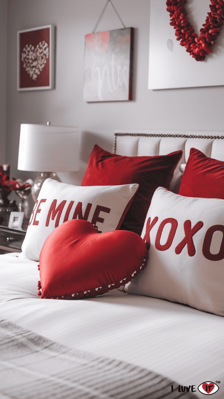 valentine throw pillows