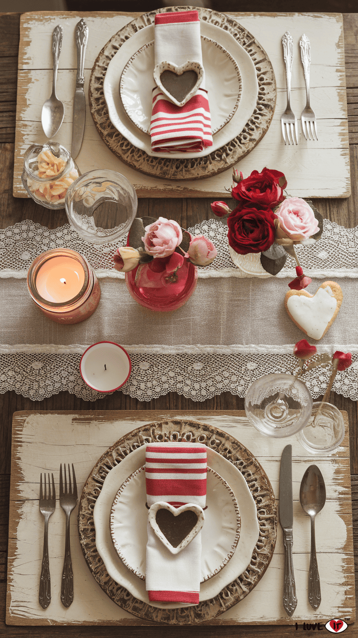 table setting valentine