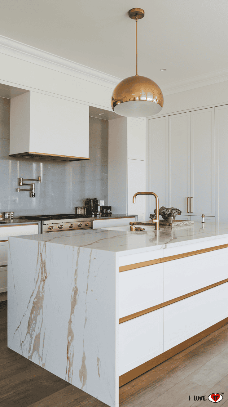 kitchen island waterfall