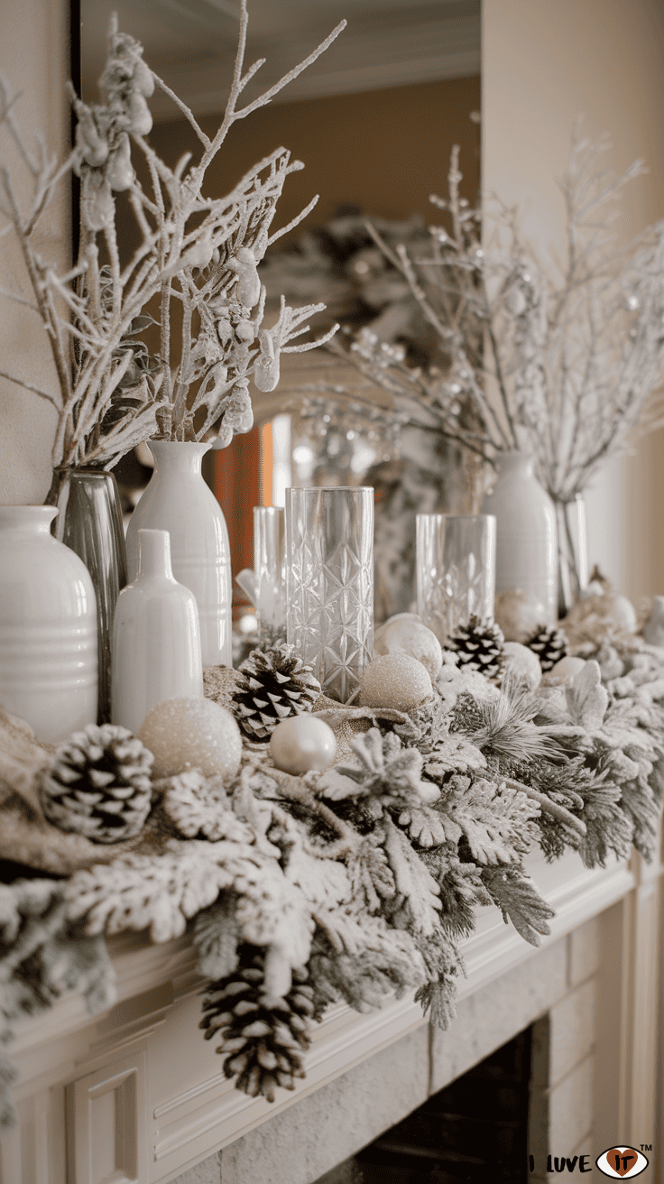 winter mantel white